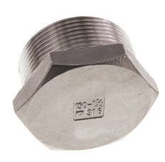 1 1/2'' NPT Male Stainless steel Closing plug with Outer Hex 16 Bar