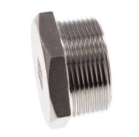 1 1/2'' NPT Male Stainless steel Closing plug with Outer Hex 16 Bar