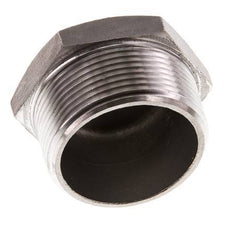 1 1/2'' NPT Male Stainless steel Closing plug with Outer Hex 16 Bar