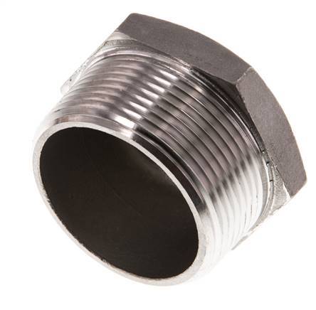 1 1/2'' NPT Male Stainless steel Closing plug with Outer Hex 16 Bar