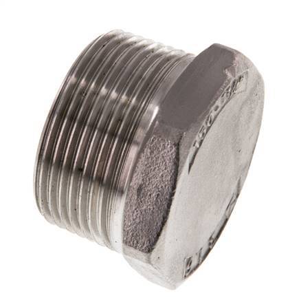 1 1/4'' NPT Male Stainless steel Closing plug with Outer Hex 16 Bar