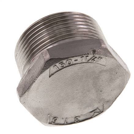 1 1/4'' NPT Male Stainless steel Closing plug with Outer Hex 16 Bar