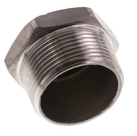 1 1/4'' NPT Male Stainless steel Closing plug with Outer Hex 16 Bar