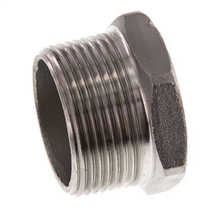 1 1/4'' NPT Male Stainless steel Closing plug with Outer Hex 16 Bar