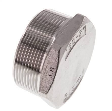 2'' NPT Male Stainless steel Closing plug with Outer Hex 16 Bar