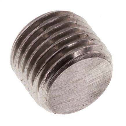 G 1/4'' Stainless steel Closing plug with Inner Hex without collar 40 Bar