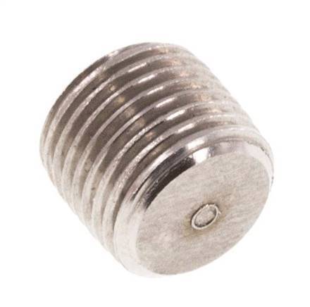 G 1/8'' Stainless steel Closing plug with Inner Hex without collar 40 Bar