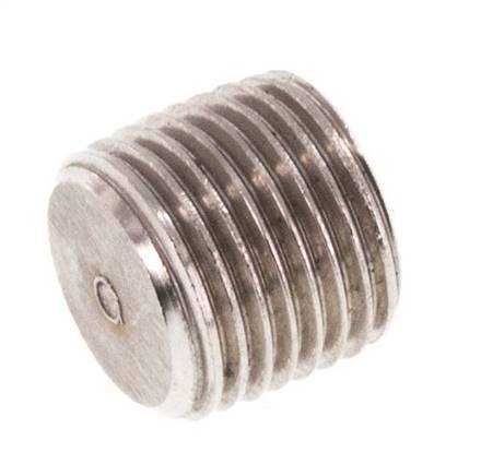 G 1/8'' Stainless steel Closing plug with Inner Hex without collar 40 Bar