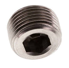 G 3/8'' Stainless steel Closing plug with Inner Hex without collar 40 Bar