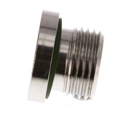 G 1/2'' Male Stainless steel Closing plug with Inner Hex and FKM Seal 400 Bar