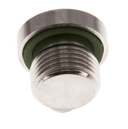 G 3/8'' Male Stainless steel Closing plug with Inner Hex and FKM Seal 400 Bar