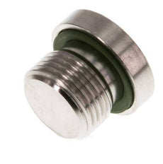 G 3/8'' Male Stainless steel Closing plug with Inner Hex and FKM Seal 400 Bar