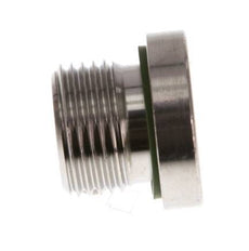 G 3/8'' Male Stainless steel Closing plug with Inner Hex and FKM Seal 400 Bar