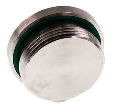 G 1 1/2'' Male Stainless steel Closing plug with Inner Hex and FKM Seal 250 Bar