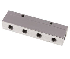 2xG 1/2'' x 8xG 1/4'' Aluminium Distributor Block Double-sided 16 Bar