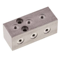 1xG 1/8'' x 9xM3 Aluminium Distributor Block One-sided 16 Bar