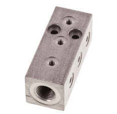1xG 1/8'' x 9xM3 Aluminium Distributor Block One-sided 16 Bar
