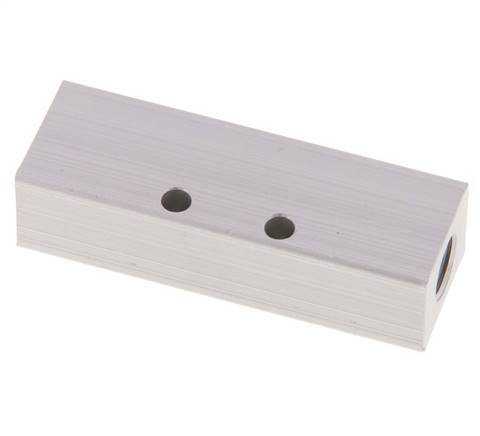 2xG 1/8'' x 3xM5 Aluminium Distributor Block One-sided 16 Bar