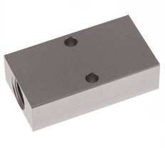 2xG 3/8'' x 2xG 1/4'' Aluminium Distributor Block One-sided 16 Bar