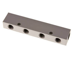 2xG 3/8'' x 4xG 1/4'' Aluminium Distributor Block One-sided 16 Bar