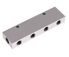 2xG 3/8'' x 8xG 1/4'' Aluminium Distributor Block Double-sided 16 Bar