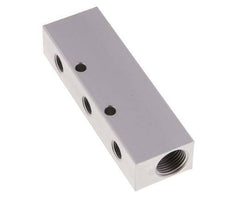 2xG 3/8'' x 3xG 1/8'' Aluminium Distributor Block One-sided 16 Bar