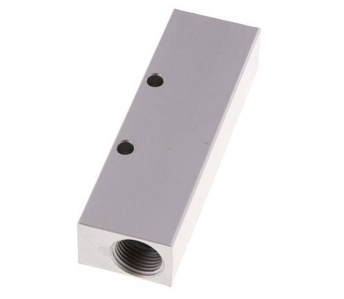 2xG 3/8'' x 3xG 1/8'' Aluminium Distributor Block One-sided 16 Bar