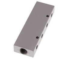 2xG 3/8'' x 8xG 1/8'' Aluminium Distributor Block Double-sided 16 Bar
