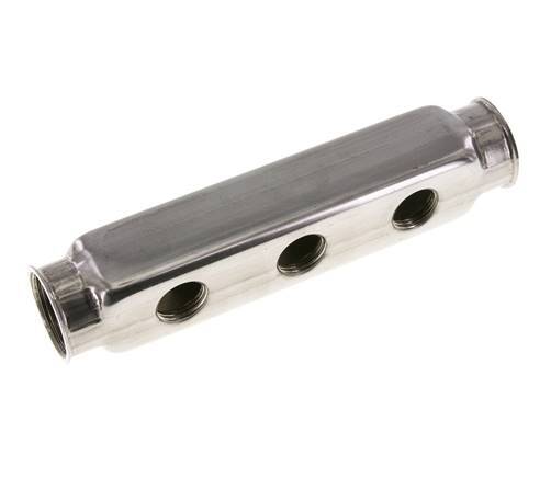 2xG 1'' x 6xG 1/2'' Stainless steel Distributor Block Double-sided 10 Bar