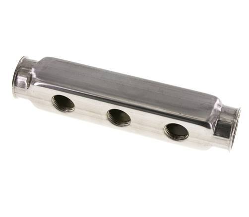 2xG 1'' x 6xG 1/2'' Stainless steel Distributor Block Double-sided 10 Bar