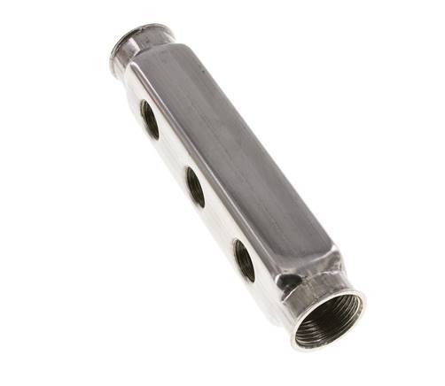 2xG 1'' x 6xG 1/2'' Stainless steel Distributor Block Double-sided 10 Bar