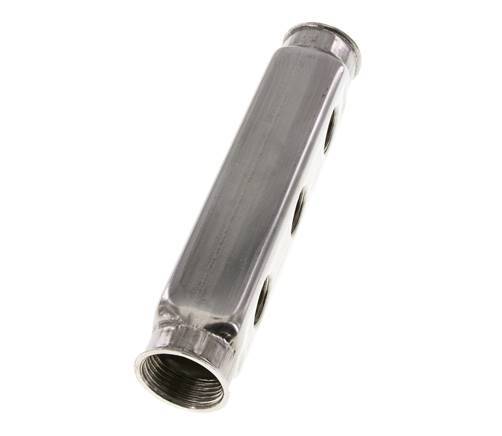 2xG 1'' x 6xG 1/2'' Stainless steel Distributor Block Double-sided 10 Bar