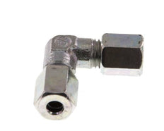 4LL Zinc plated Steel 90 deg Elbow Cutting ring 100 Bar DIN 2353