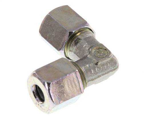 5LL Zinc plated Steel 90 deg Elbow Cutting ring 100 Bar DIN 2353