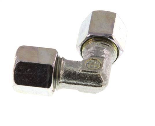 5LL Zinc plated Steel 90 deg Elbow Cutting ring 100 Bar DIN 2353