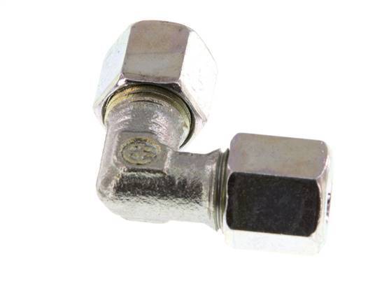 5LL Zinc plated Steel 90 deg Elbow Cutting ring 100 Bar DIN 2353