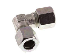 8LL Zinc plated Steel 90 deg Elbow Cutting ring 100 Bar DIN 2353