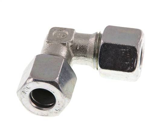 10L Zinc plated Steel 90 deg Elbow Cutting ring 315 Bar DIN 2353