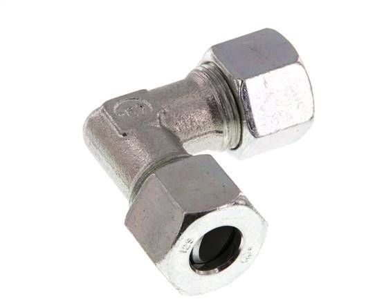 12S Zinc plated Steel 90 deg Elbow Cutting ring 630 Bar DIN 2353