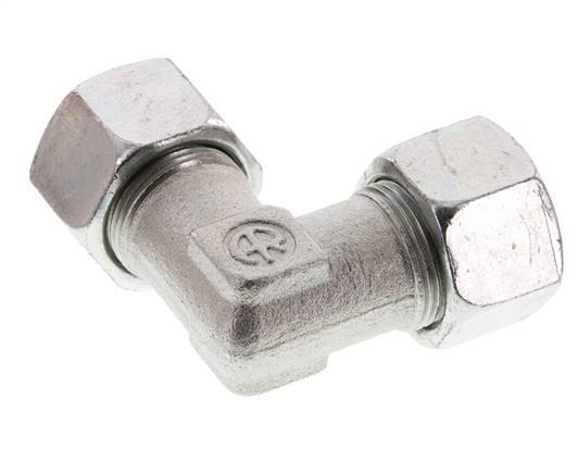 16S Zinc plated Steel 90 deg Elbow Cutting ring 400 Bar DIN 2353