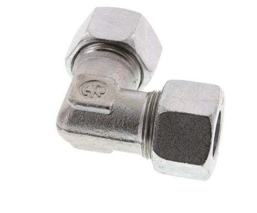 20S Zinc plated Steel 90 deg Elbow Cutting ring 400 Bar DIN 2353