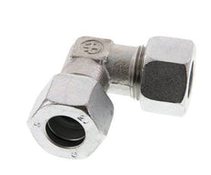 20S Zinc plated Steel 90 deg Elbow Cutting ring 400 Bar DIN 2353