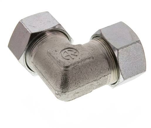 38S Zinc plated Steel 90 deg Elbow Cutting ring 315 Bar DIN 2353