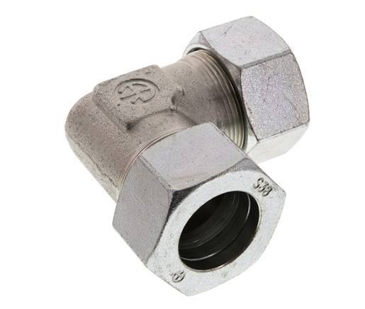 38S Zinc plated Steel 90 deg Elbow Cutting ring 315 Bar DIN 2353