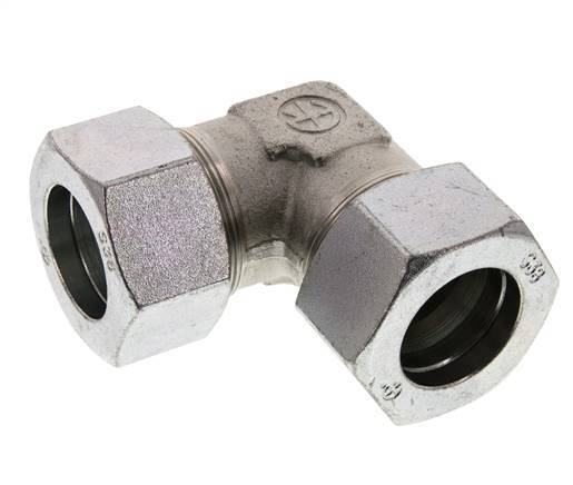 38S Zinc plated Steel 90 deg Elbow Cutting ring 315 Bar DIN 2353