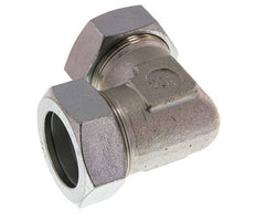 42L Zinc plated Steel 90 deg Elbow Cutting ring 160 Bar DIN 2353