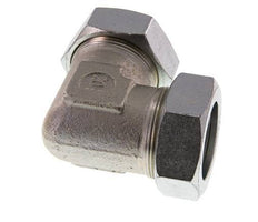 42L Zinc plated Steel 90 deg Elbow Cutting ring 160 Bar DIN 2353