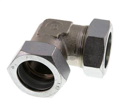 42L Zinc plated Steel 90 deg Elbow Cutting ring 160 Bar DIN 2353