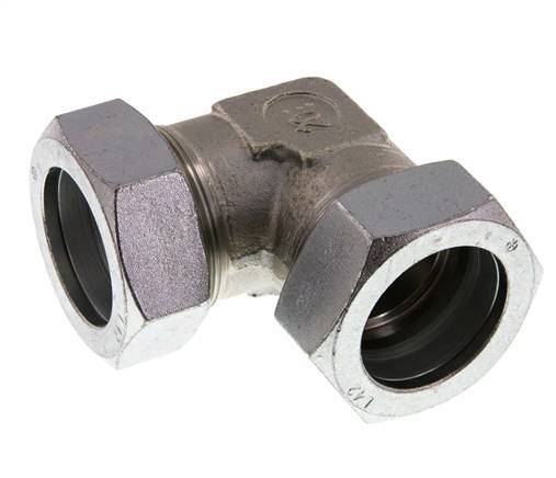 42L Zinc plated Steel 90 deg Elbow Cutting ring 160 Bar DIN 2353