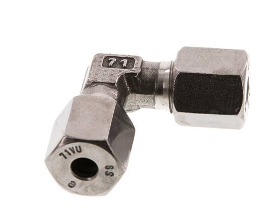 6S Stainless steel 90 deg Elbow Cutting ring 630 Bar DIN 2353